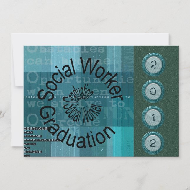 Unique Social Worker Graduation Invitations 2012 (Front)