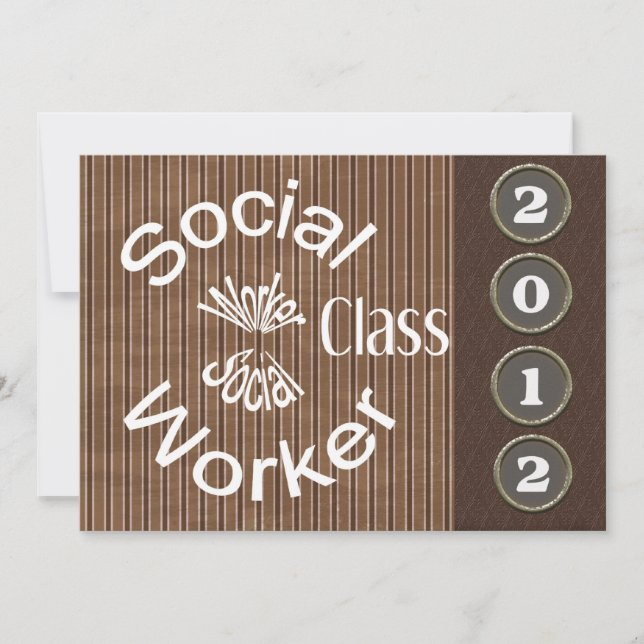 Unique Social Worker Graduation Invitations 2012 (Front)
