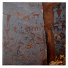 Unique Southwest Petroglyph Ceramic Tile