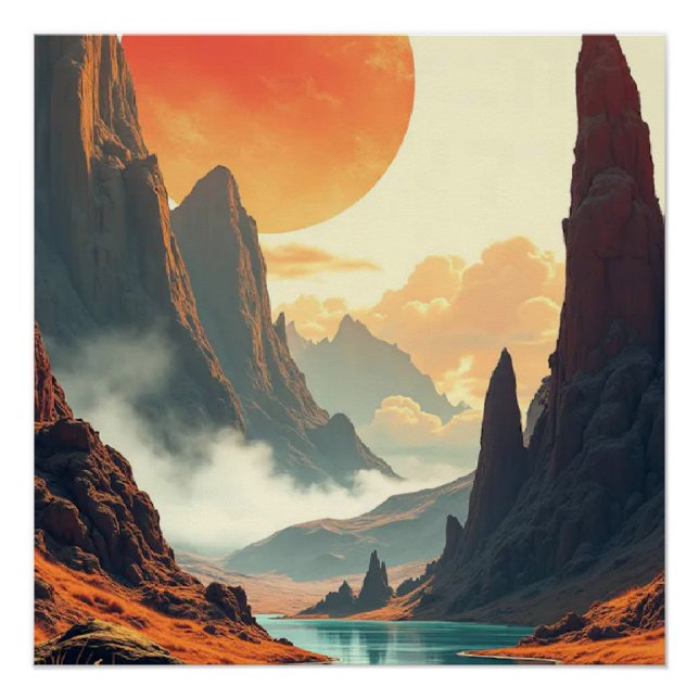 Unique Space Art for Home, Office, and Educational Poster (Front)