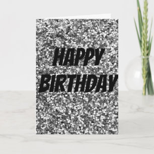 Unique sparkle birthday card