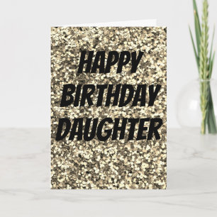 Unique sparkle daughter birthday card