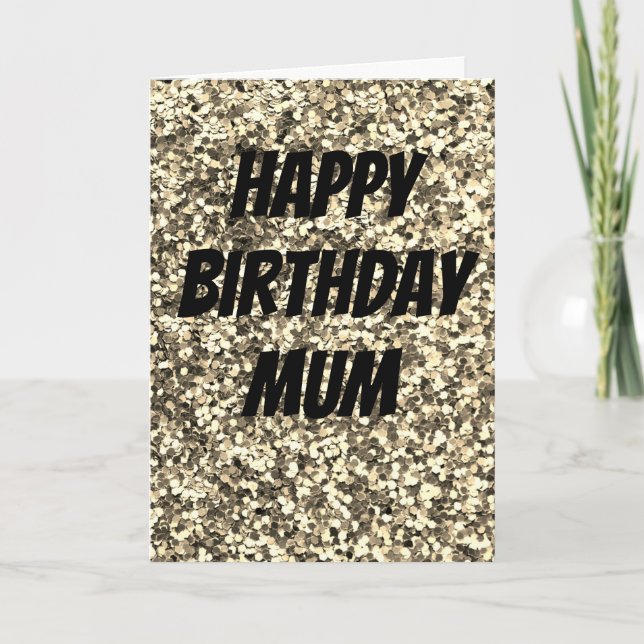 Unique sparkle mum birthday card (Front)