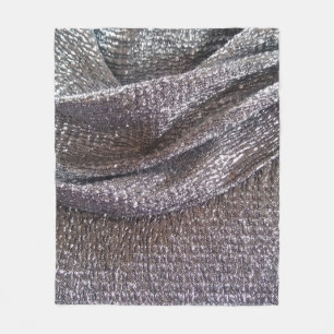 Unique Sparkly Silver Pattern Fleece Blanket