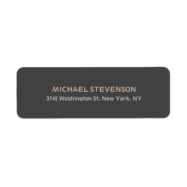 Unique Special Personal Grey Return Address Label (Front)
