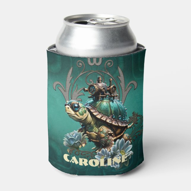 Unique steampunk turtle.  can cooler (Can Front)