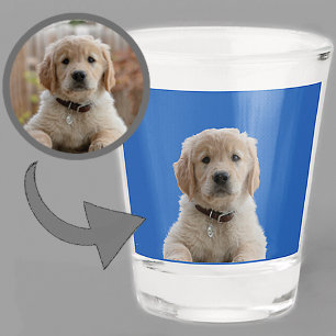 Unique Stocking Stuffer Pet Dog Lover Photo Gift Shot Glass