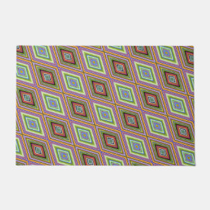 Unique Style Multi Colour Diamond Pattern Doormat