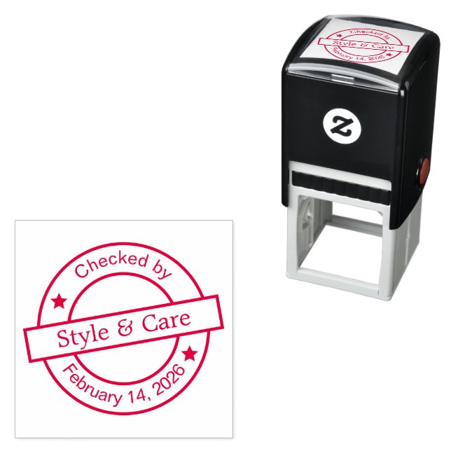 Unique Stylish Checked by You Self-inking Stamp (In Situ)