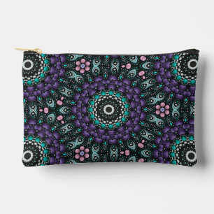Unique Stylish Colourful Dot Art Pattern Accessory Pouch