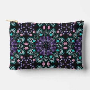 Unique Stylish Colourful Dot Art Pattern Accessory Pouch
