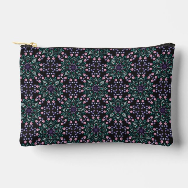 Unique Stylish Colourful Dot Art Pattern  Accessory Pouch (Front)