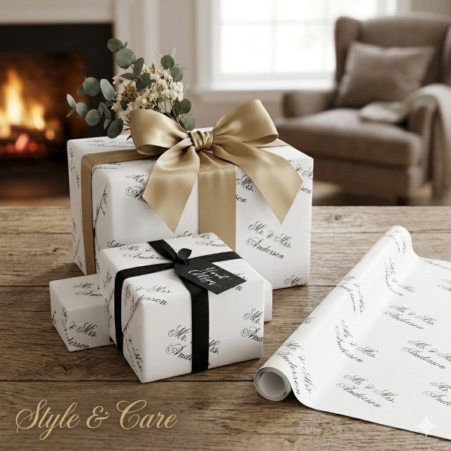 Unique Stylish Custom Text Pattern White Wrapping Paper (Unique Stylish Custom Text Pattern White Wrapping Paper)