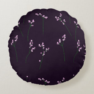 Unique Stylish Flowers Bouquet Round Cushion