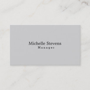 Unique Stylish Light Grey Professional Business Card