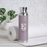 Unique Stylish Name and Monogram Typography Purple Water Bottle<br><div class="desc">It's all about you with this beautiful water bottle design. It has an elegant stylish representation of your name and monogram with classic serifs and a more ornate script typography in a balanced symmetry. The three elements blend together with a sophisticated harmony and create your own personal branding logo. Shown...</div>