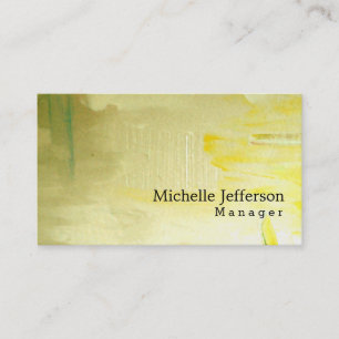 Unique Stylish Yellow Green Abstract Pattern Business Card