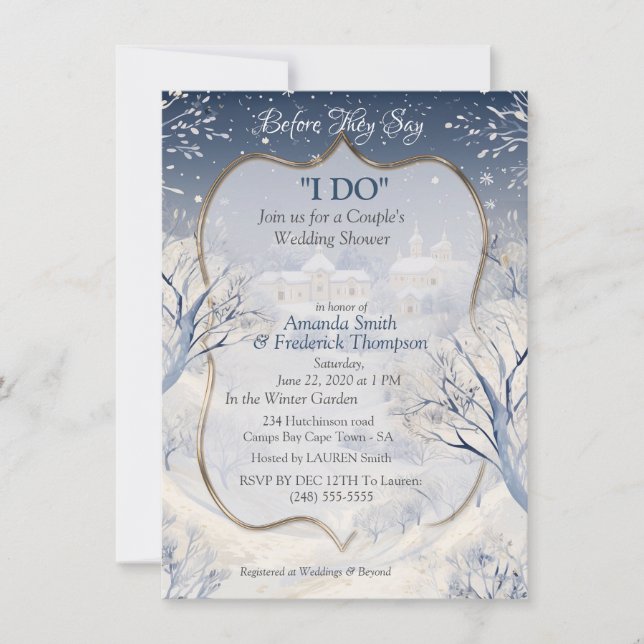 Unique Sun in the Winter Design Invitation (Front)