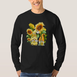 Unique Sunflower Gnome For Hippies & Gardener Autu T-Shirt