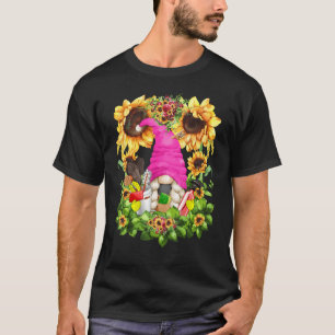 Unique Sunflower Mom Gnome Graphic For Women Clean T-Shirt