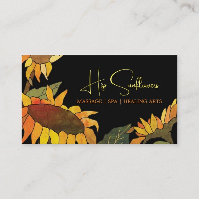 Unique Sunflowers Business Appointment Cards (Front)