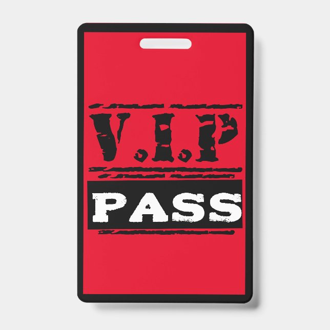 Unique Sweet 16 Birthday Party VIP All Access Pass ID Badge (Front)