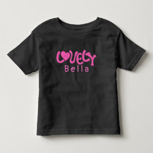 Unique Sweet Pink Girly Heart Lovely Kids Toddler T-Shirt