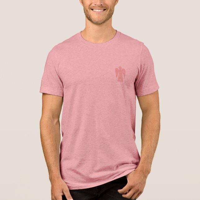 Unique T-Shirt Light Pink Angel  Tri-Blend Shirt (Front)