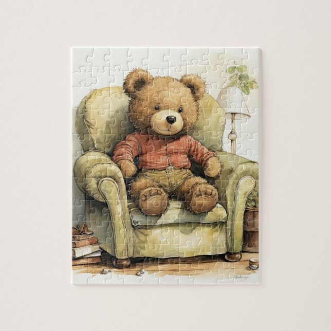"Unique Teddy Bear Illustration Puzzle" Jigsaw Puzzle (Vertical)