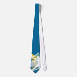 Unique tennis tie with tennis player design