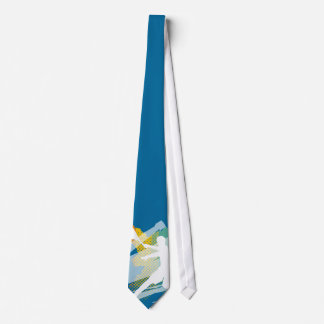 Unique tennis tie with tennis player design