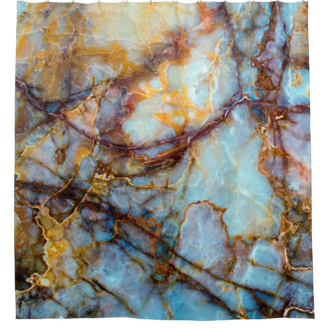 unique texture of natural stone - marble, onyx, gr shower curtain (Front)