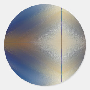 Unique Textured Blue Gold Background Classic Round Sticker