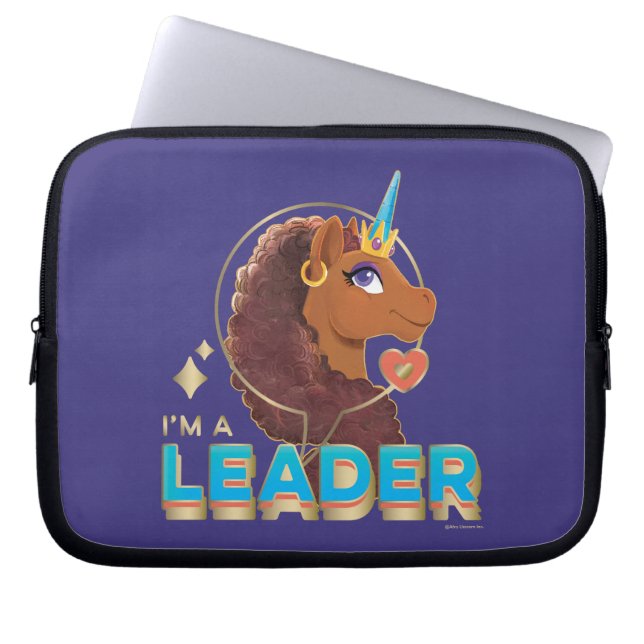 Unique the Unicorn “I’m a Leader” Design Laptop Sleeve (Front)