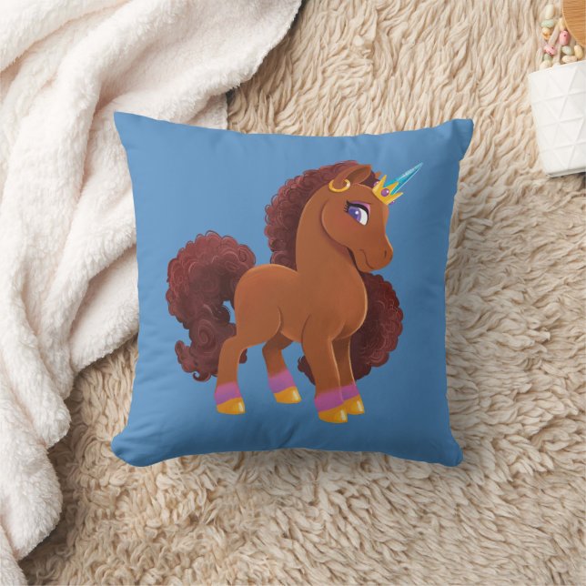 Unique the Unicorn Standing Proud Cushion (Blanket)