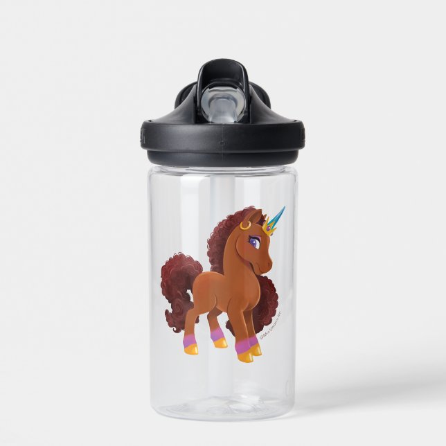 Unique the Unicorn Standing Proud Water Bottle (Front)