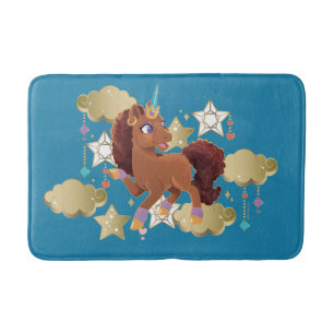 Unique the Unicorn Stars & Clouds Bath Mat