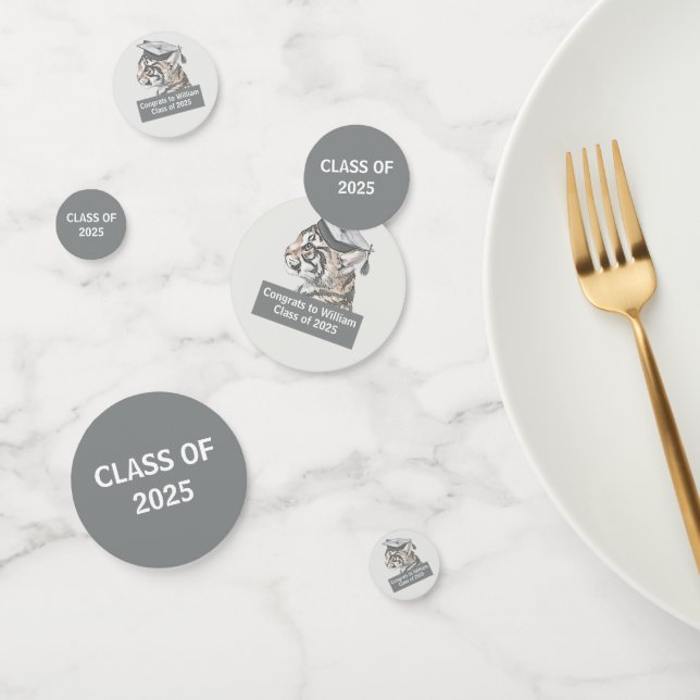 Unique Tiger Graduation Confetti (Group)