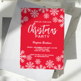 Unique Traditional Christmas Party Invitation