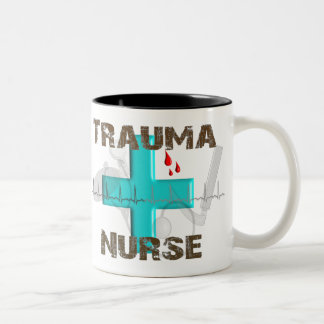 Unique Trauma Nurse T-Shirts and Gifts Two-Tone Coffee Mug