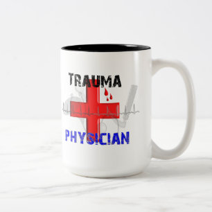 Unique Trauma Physician T-Shirts and Gifts Two-Tone Coffee Mug