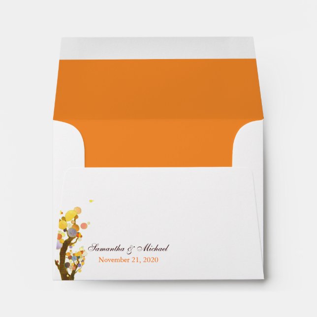 Unique Tree Theme Wedding Invitation Envelopes (Back (Bottom))