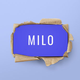 Unique Trendy Blue Typography Business Card