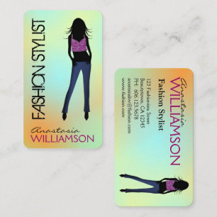 Unique Trendy Fashion Model Stylist Designer Business Card