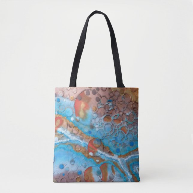 Unique Trendy Modern Eye Catching Tote Bag (Front)