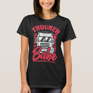 Unique Trucker Babe Trailer Truck Driver Women T-Shirt
