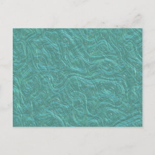 Unique Turquoise Green Acid-Etched Glass Texture Postcard