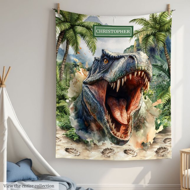 Unique Tyrannosaurus Blanket Custom Name for Kids (Unique Tyrannosaurus Blanket Custom Name for Kids)