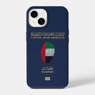 Unique UAE Travel Passport Print Souvenir iPhone 14 Case