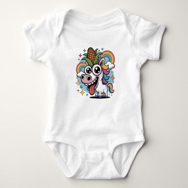 Unique Unicorn Baby Bodysuit (Front)